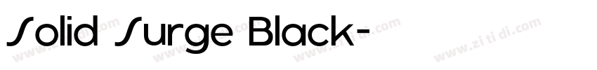 Solid Surge Black字体转换 Solid Surge Black字体转换